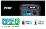 New Pulsar 4000W Portable Super Quiet Dual Fuel Inverter Generator GD400BN